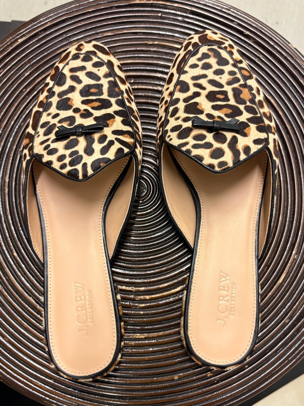 J. Crew Collection Leather Bowloafer in Haircalf. Size 9.5. New.